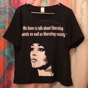 (NWOT) “Liberating” Angela Davis Chiffon Top